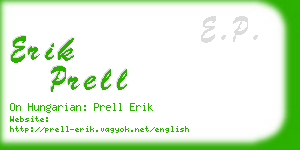 erik prell business card